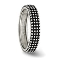 thumbnail image 5 of Stainless Steel Polished and Antiqued 5mm Band, 5 of 8