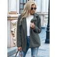 thumbnail image 5 of Women'S Winter Coats Fleece Faux Fur Shearling Oversized Trendy Jackets Warm Outerwear Clothing Dark Gray 4XL, 5 of 9