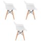 thumbnail image 2 of Juego de tres sillas Eames con descansabrazo para Niños y Niñas (BLANCO), 2 of 4
