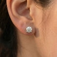 thumbnail image 5 of Pompeii 3 CT Round Lab Grown Diamond Screw Back Studs 14K White Gold (GH,VS2-SI1), 5 of 5