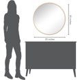 thumbnail image 5 of Americanflat Framed Gold Round Mirror 20" - Circle Mirror for Bathroom, Bedroom, Entryway, Living Room - Large Circular Mirror for Wall Decor, 5 of 9