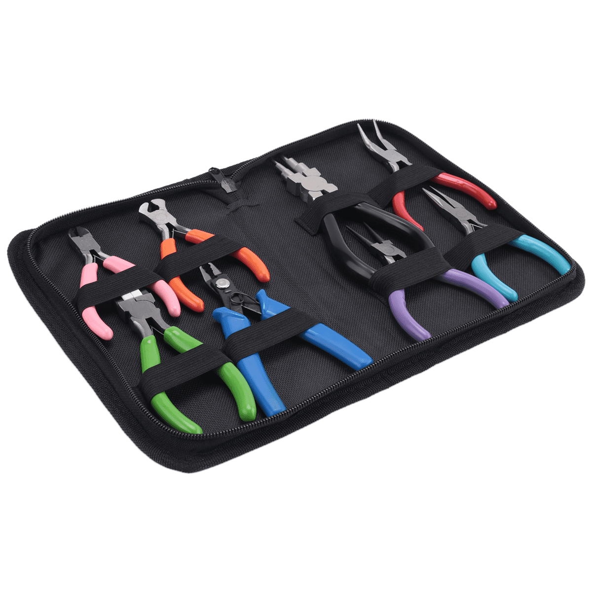 Jewelry Pliers, 8Pcs Jewelry Making Pliers Tools, Jewelry Making Pliers Tools, for Jewelry Repair, Wire Wrapping, Crafts Metal Black,1set x Jewelry Pliers