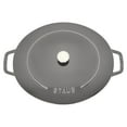 thumbnail image 6 of Staub Cast Iron 6.25-qt Shallow Oval Dutch Oven - Graphite, 6 of 7