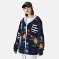 thumbnail image 3 of Kdxio Solar System Print Women Men Sun Protection UPF 50+ Jackets Zip Up Long Sleeve Hoodie Hiking Lightweight with Pockets, 3 of 7