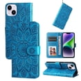 thumbnail image 1 of Funda tipo cartera GANGXUN para iPhone 15 Plus , diseño girasol, cuero PU, soporte, cierre magnético, tarjetero, 1 of 5