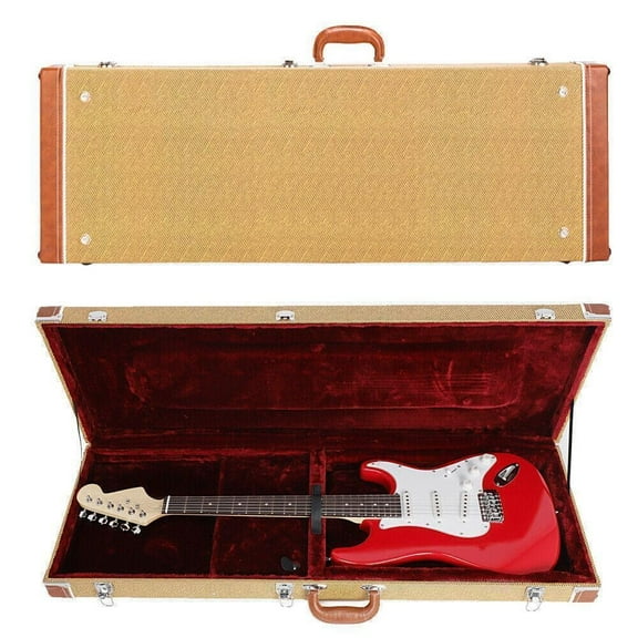 XgoodX Hard Case - Fits Most Standard 39" Electric Guitars, Lockable Heavy-Duty Protective Shell with Foam Padding, Durable Travel Guitar Case, Ideal Christmas Gift for Musicians