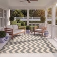 thumbnail image 4 of Safavieh Courtyard Ayden Chevron Indoor/Outdoor Area Rug, Gray/Beige, 5'3" x 5'3" Square, 4 of 10