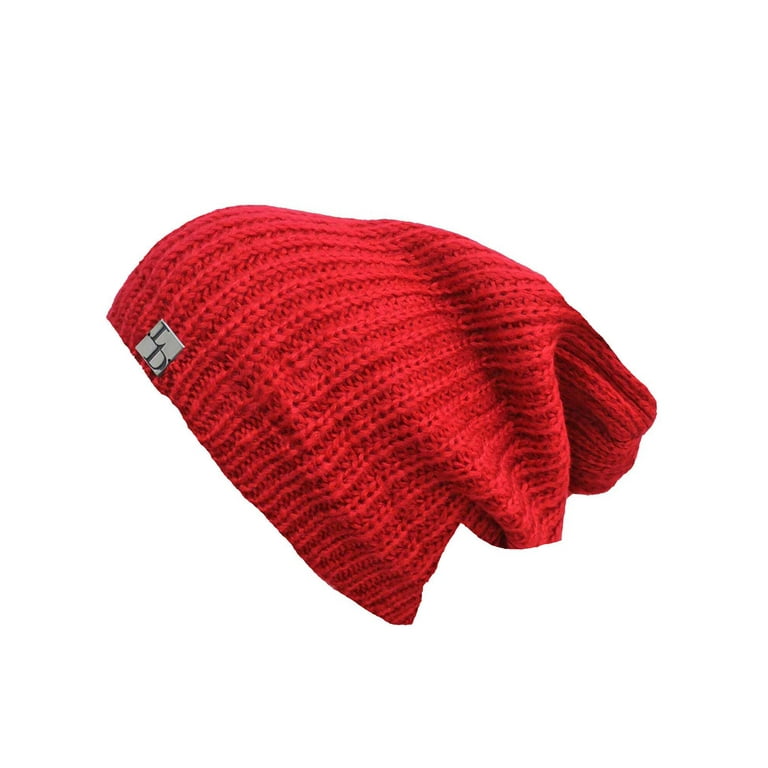 Red Mohair Style Knit Slouchy Beanie Cap Hat - Walmart.com Red Mohair Style Knit Slouchy Beanie Cap Hat - Walmart.com