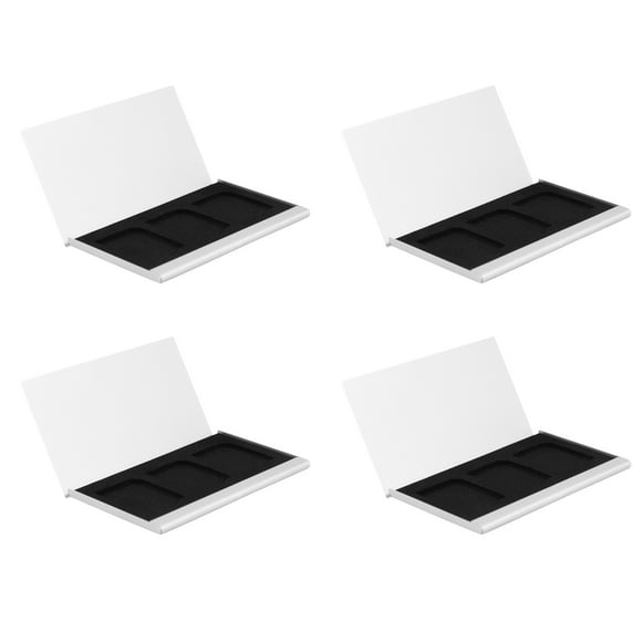 4X Aluminum Alloy Memory Card Case Card Box Holders for 3PCS SD Cards,4x Metal SD Card Case Metal Box Holder,Black & Silver