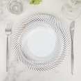 thumbnail image 5 of Balsa Circle 10 Round 7" White Silver Disposable Salad Plastic Plates Swirl Design Trim Party Events Decorations Supplies, 5 of 8