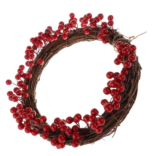 30/35 / 40cm s Guirnalda De Navidad Guirnalda Roja Colgando Decoración En Casa De Navidad Guirnaldas Colgantes 30 centimetros Baoblaze Red Holiday Berry Wreath