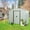 White, variant on IMagacFun 6x4.3 Metal Outdoor Storage Shed with Floor Base and Lockable Sliding Doors & Vents for Garden Backyard Patio Lawn White