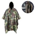 thumbnail image 1 of Poncho de lluvia 3 en 1, impermeable, de camuflaje, antidesgarro, chaqueta de lluvia con mangas de murciélago y capuchas, 1 of 8