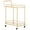 Soft Brass, variant on mDesign Metal Vintage Round Beverage Rolling Cart for Home - 2-Tier Serving Bar Trolley with Easy-Glide, Rotating Wheels, Built-in Handle, and Glass Shelves for Wine and Craft Beer - Soft Brass Round