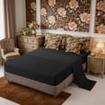 thumbnail image 4 of Manfei Watercolor Flowers 7-Piece Twin Bedding,Vintage Leopard Print Splash Bedding Comforter Set,Reversible, 4 of 6
