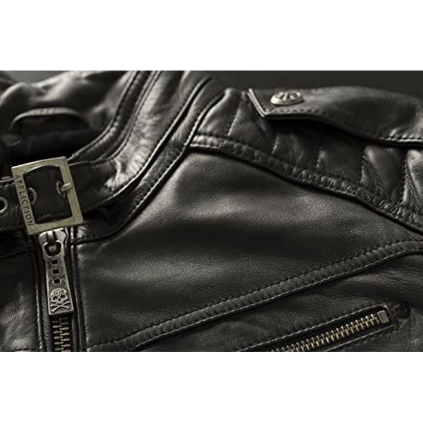 black leather jacket women