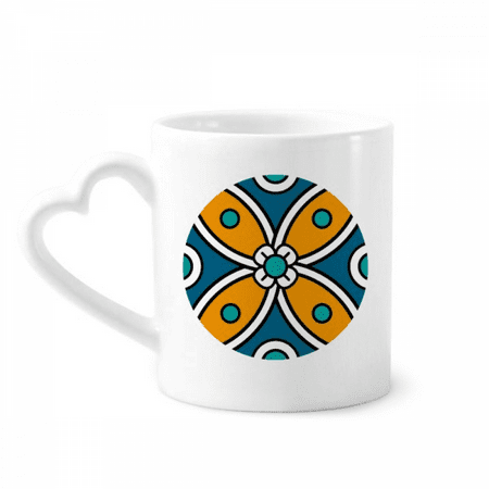 

Flower Morocco Style Pattern Mug Coffee Cerac Drinkware Glass Heart Cup