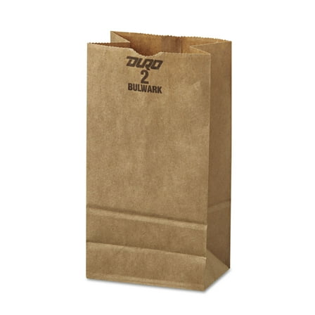 General #2 Paper Grocery 52lb Kraft Extra-Heavy-Duty 4 5/16x2 7/16 x7 7/8 500 bags GX2500