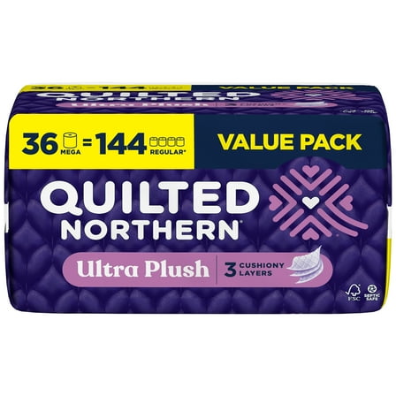 Quilted Northern Ultra Plush 3-Ply Toilet Paper, 36 Mega Rolls