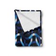 thumbnail image 2 of Dark Blue Soft Flannel Fleece Blanket, Curvy Shaped Entangled Complex Industrial Modern Mesh Machinery Concept, Cozy Plush for Indoor and Outdoor Use, 50" x 60", Blue Dark Blue White, by Ambesonne, 2 of 6
