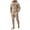Khaki, variant on Fmbrln 2 Piece Sets for Men Fall Winter Drawstring Print Long Sleeve Hoodie and Jogger Sweatsuits Fashion Lounge Set Sport Outfits Khaki XL