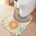 thumbnail image 2 of Yayeee Bath Rug for Bathroom Floor Non Slip Rectangle Fluffy Soft Absorbent Mat, 16"x24", Beige Rainbow, 2 of 7