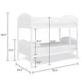 thumbnail image 6 of Mainstays Kids Wood Twin-over-Twin Bunk Bed, White, 6 of 6