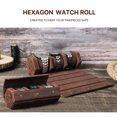 thumbnail image 5 of Bigcan Vintage Crazy Horse Leather Hexagon Watch Roll – Travel-Friendly 3-Watch Organizer with Free Engraving and Soft Cow Suede Protection, 5 of 10