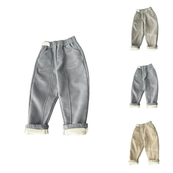 Boys Pants Winter Lined Trousers with Thermal Warmth for Everyday Casual Outdoor Wear Kids 2-10 Years Boys Pants Fall