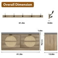 thumbnail image 2 of JULY'S SONG Rattan Shoe Rack with Drawers, Shoe Cabinet with Coat Rack, Shoe Storage Bench for Entryway with Cushion, Light Wood-Round, 2 of 12