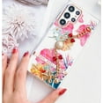 thumbnail image 6 of Clear Case for Samsung Galaxy S23 Ultra, Flowers Sparkle Case Girls Women Glitter Shockproof Protective Non-Yellowing Cover for Women Girls with Bracelet (Flower 2,Samsung Galaxy S24 Plus), 6 of 7