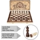 thumbnail image 5 of 15 Inches Magnetic Wooden Chess Set - 2 Extra Queens - Folding Board - Pieces Storage Slots, Handmade Portable Travel Chess Game - Beginner Chess Set for Kids, 6 up Age, 5 of 7