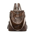 thumbnail image 3 of Womens Backpack Fashion Bookbag Backpack for Women Simple Large Capacity Daypack Coffee One Size, 3 of 3