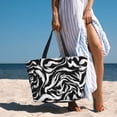 thumbnail image 6 of Naloa Leopard And Zebra 2 Large Capacity Beach Bag, Waterproof Sandproof Beach Swim Pool Bag Tote Bag for Women, 6 of 7