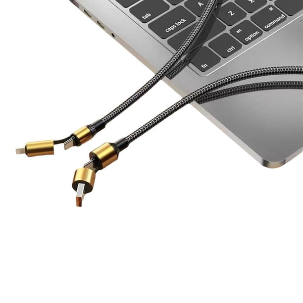 CAIROYAR Cable de datos 4 en 1 de carga superrápida de 100 W