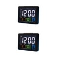 thumbnail image 2 of Bewildely LCD Digital Nap Timer Snooze Alarm Temperature Display  Clock Watch Negro 2piezas, 2 of 6