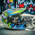 thumbnail image 4 of Casco de Motocross Enduro SVIII/BGREEN989 + Goggles, Bacalava, Guantes., 4 of 8
