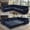 Blue, variant on LLappuil Sectional Sofa Couch, Oversized Chenille Sofa with Pull Out Sofa Bed for Living Room Blue