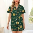 thumbnail image 2 of Wensltd Plus Size Christmas Print Short Sleeve Nightwear for Women Button Down Pajama Set Cozy Sleepwear S-XXL, 2 of 5