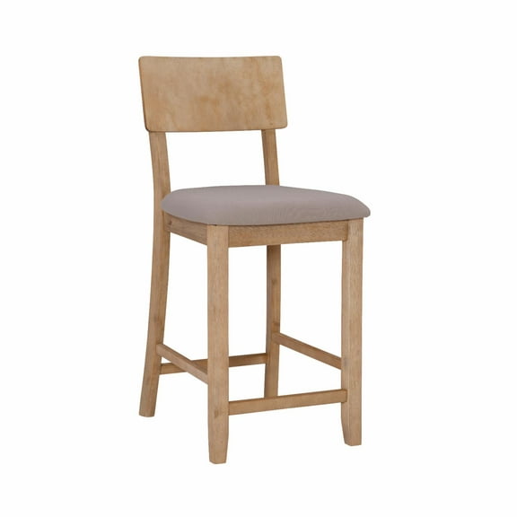 Linon Jorissen 26 in. Counter Stool - Dark Charcoal/Beige