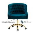 thumbnail image 5 of Swivel Home Office Chair Metel Base Large Size Adjustable Computer Desk Adult Teal, 5 of 9