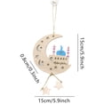 thumbnail image 3 of Gigicloud Ramadan Kareem Wooden Moon Hanging Ornaments with Cord Eid Al-fitr Ramadan Mubarak Eid Hanging Ornament for Party Festival Home Decoration E, 3 of 9