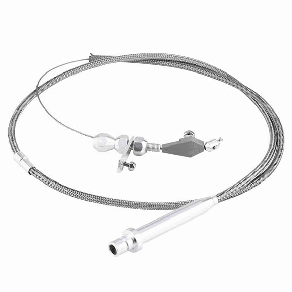 For Chevy TH350 Stainless Steel Braided Transmission Kick Down Cable Detent Kickdown