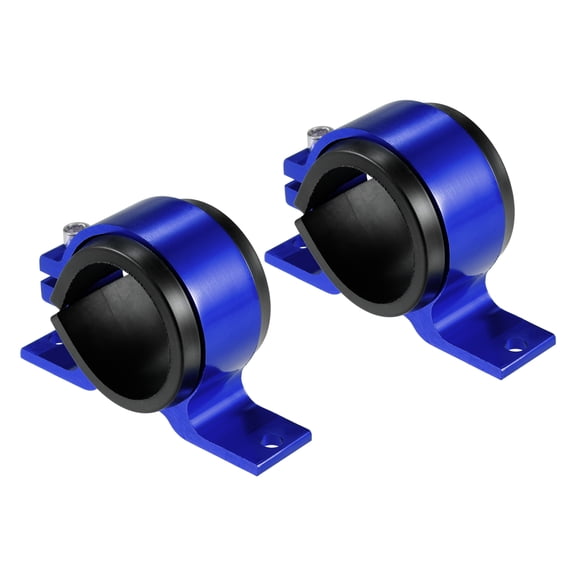 Unique Bargains 2pcs Universal Fuel Filter Mounting Bracket Car Oil Gas Fuel Fuel Pump Clamp Holder 50mm ID Blue