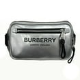 thumbnail image 1 of Pre-Owned BURBERRY Burberry Body Bag Waist Shoulder Metallic Silver Leather Men Women (Good), 1 of 12