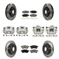 thumbnail image 1 of Transit Auto Front Rear Disc Brake Coated Caliper Drilled Slotted Rotors and Semi-Metallic Pads Kit (10Pc) for Car Chevrolet Cruze Limited KCD-100255S, 1 of 11