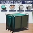 thumbnail image 2 of Dasher Products Hanging File Organizer Letter Size, Black Metal Mesh File Crate for Hanging Folders, Portable Document Folder Holder and Filing Bin. Ideal for Office, Home, and School Organization, 2 of 8