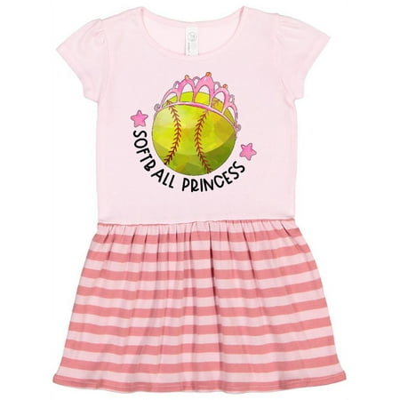 

Inktastic Softball Princess- Tiara Gift Toddler Girl Dress