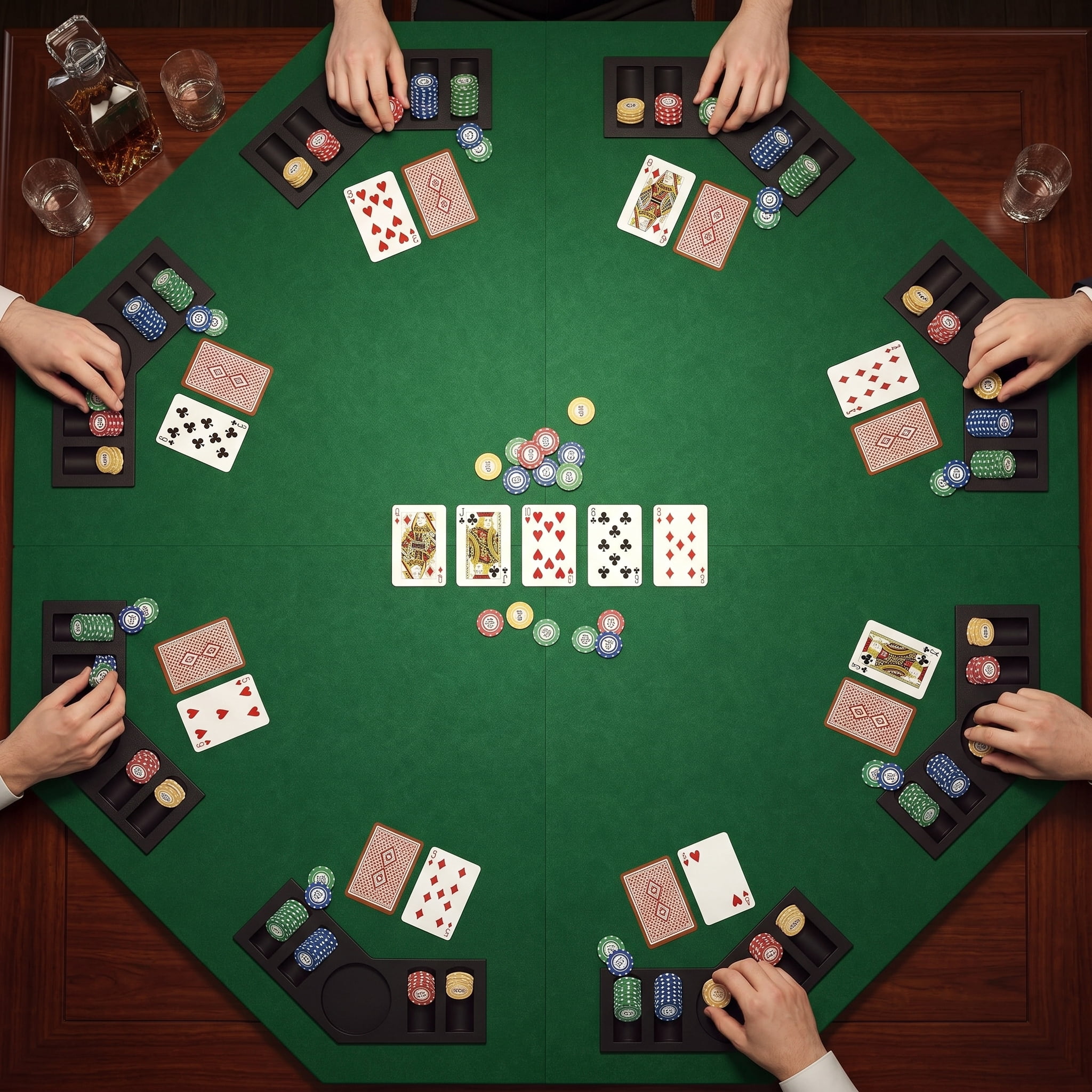 Free Shipping! 48-Inch Poker Table Top and 500 Chips Set