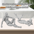 thumbnail image 4 of Drawing Figures for Artists, Action Figure Model Jointed Small Drawing Figure Model, Stop Motion Figure for Sketching B,1 set * stop motion figures,Grey, 4 of 6